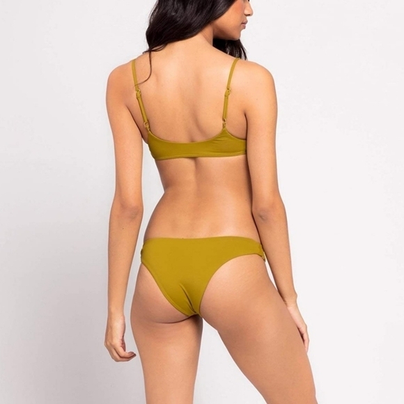 NWT L*Space Rosemary Bitsy Cut skimpy bikini bottom size S chartreuse green - Picture 3 of 12